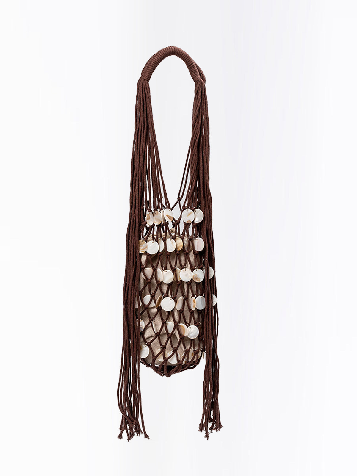 Tote Macramé con Conchas