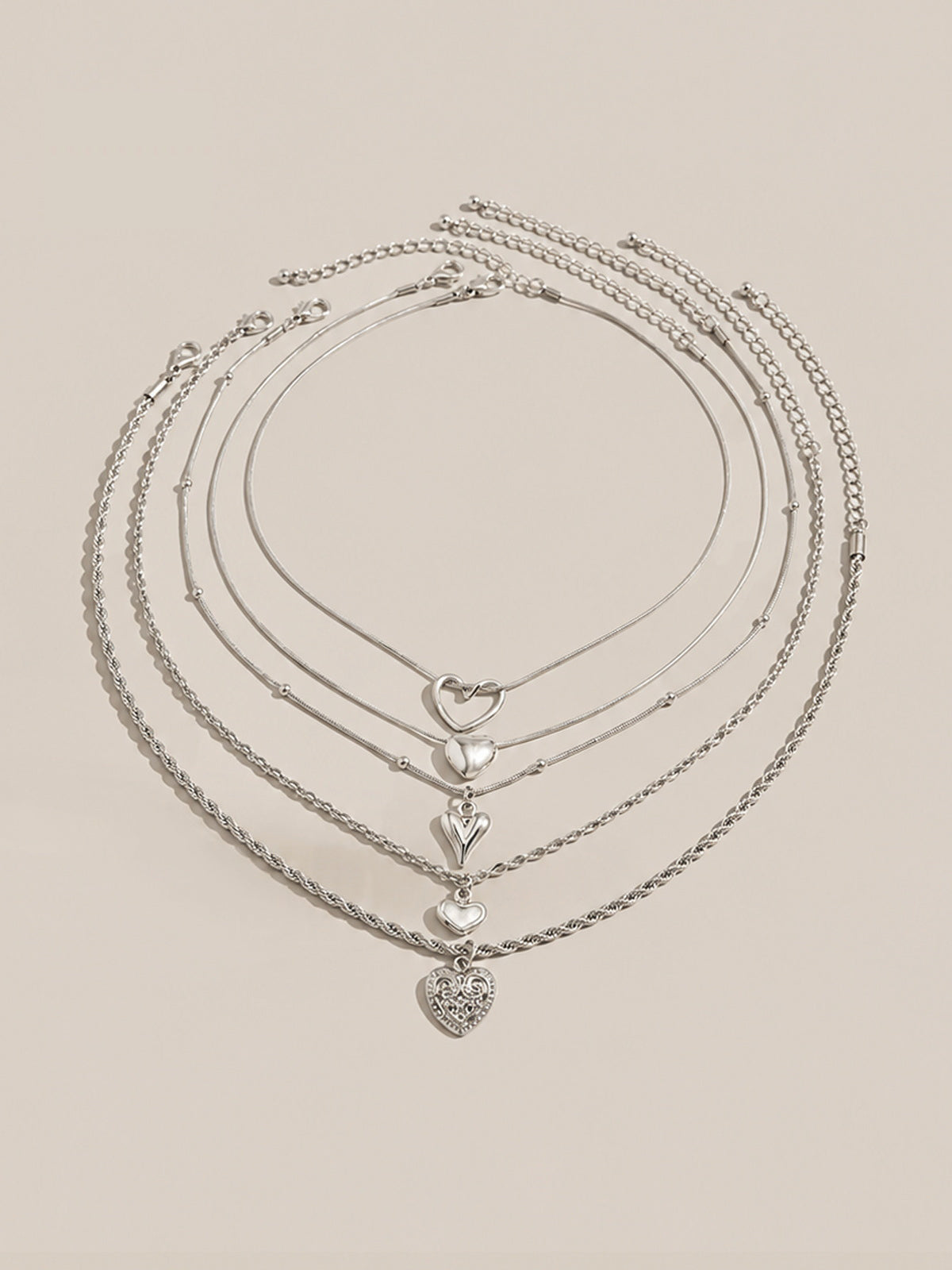 Set Collares Charm Corazón