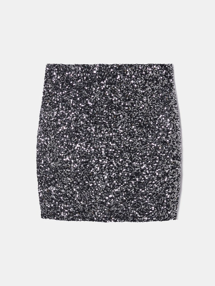 Minifalda Lentejuelas Negra