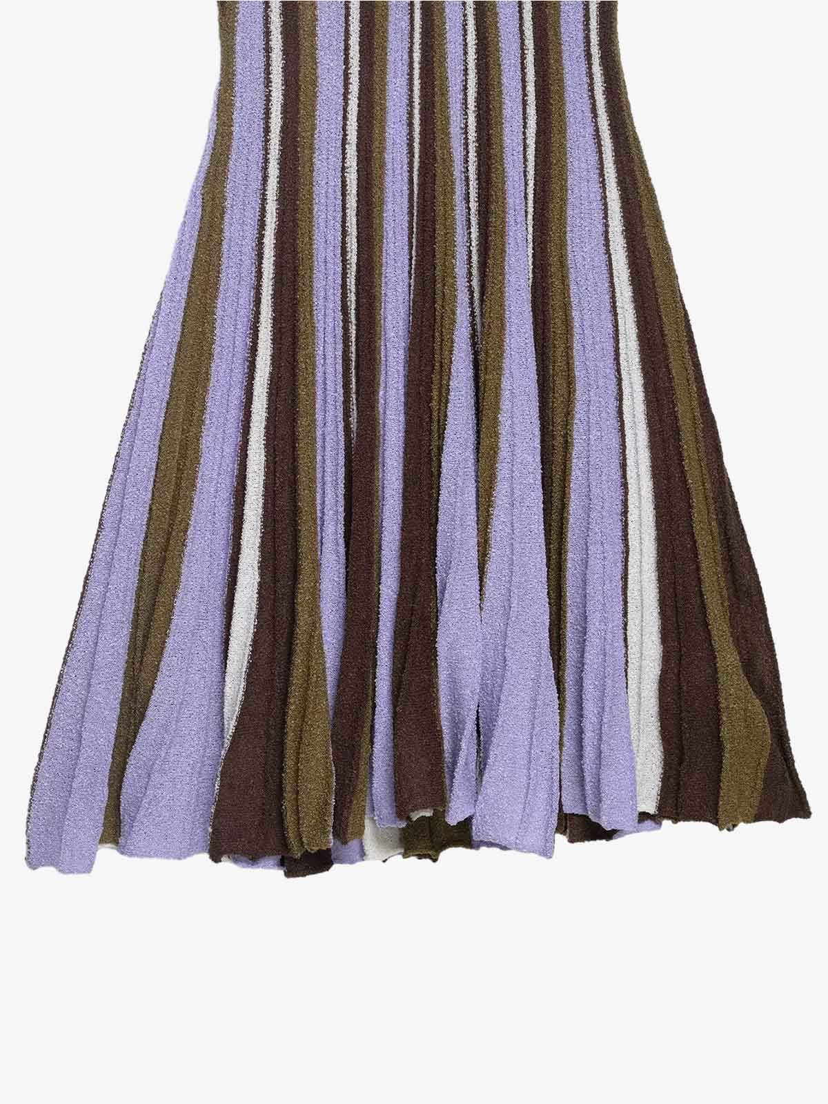 Vestido Mini de Punto a Rayas