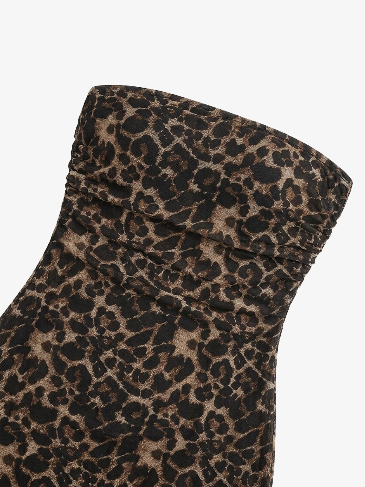 Vestido Midi Sin Tirantes Estampado