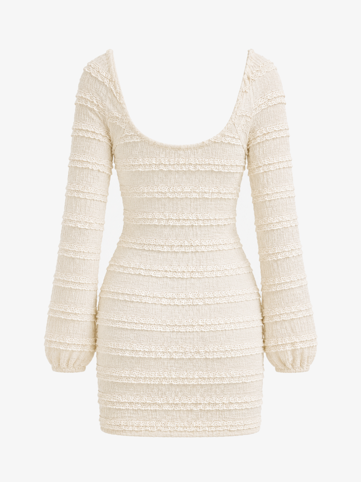 Vestido Mini Espalda Descubierta con Textura