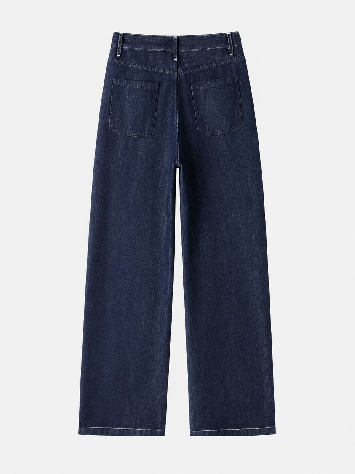 Jeans Rectos Cropped Tiro Alto
