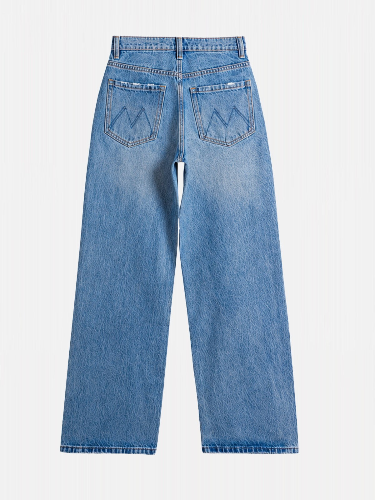 Jeans Anchos Tiro Alto Lavado Claro