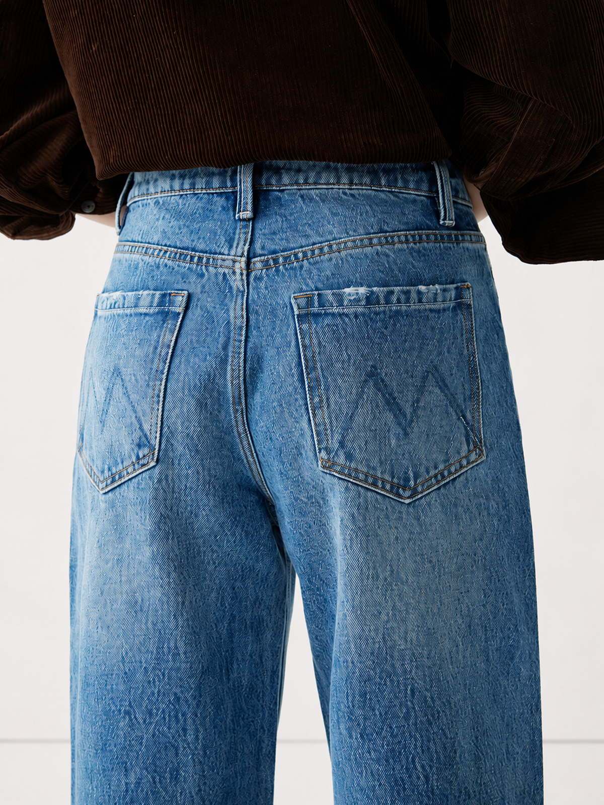 Jeans Anchos Tiro Alto Lavado Claro