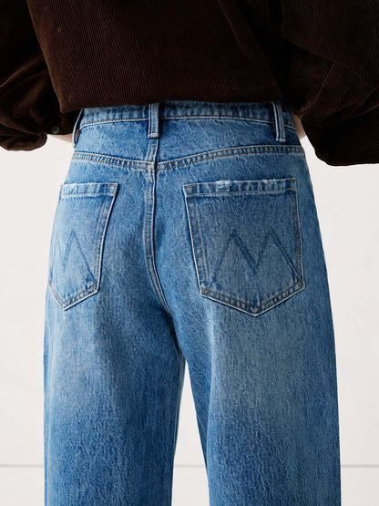 Jeans Anchos Tiro Alto Lavado Claro