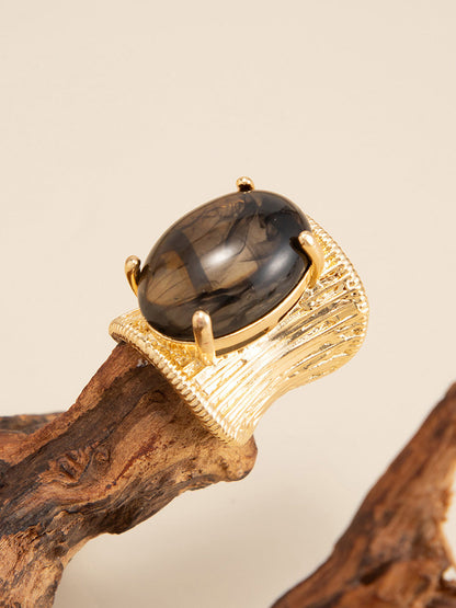 Anillo Cuarzo Ahumado