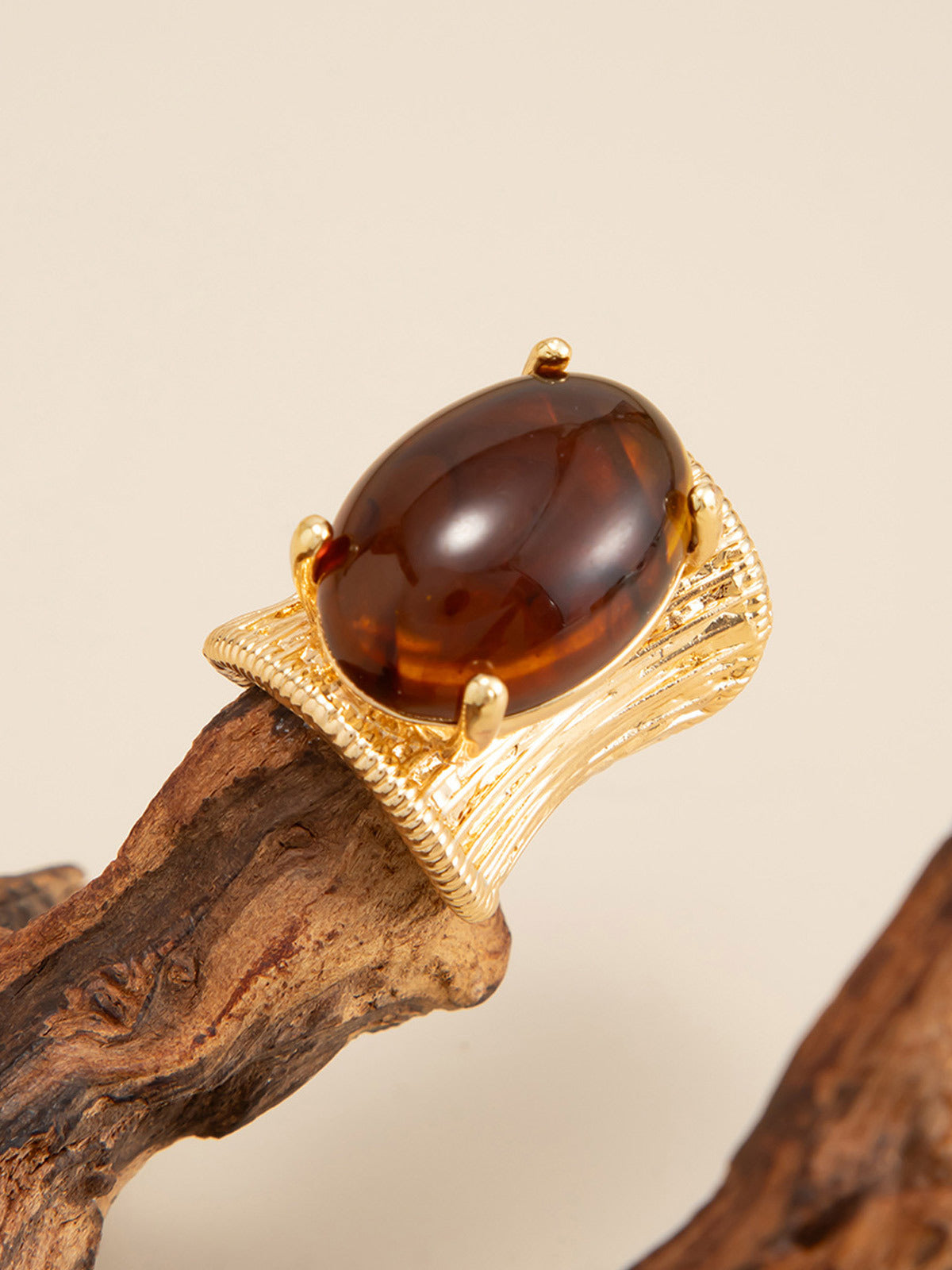Anillo Cuarzo Ahumado