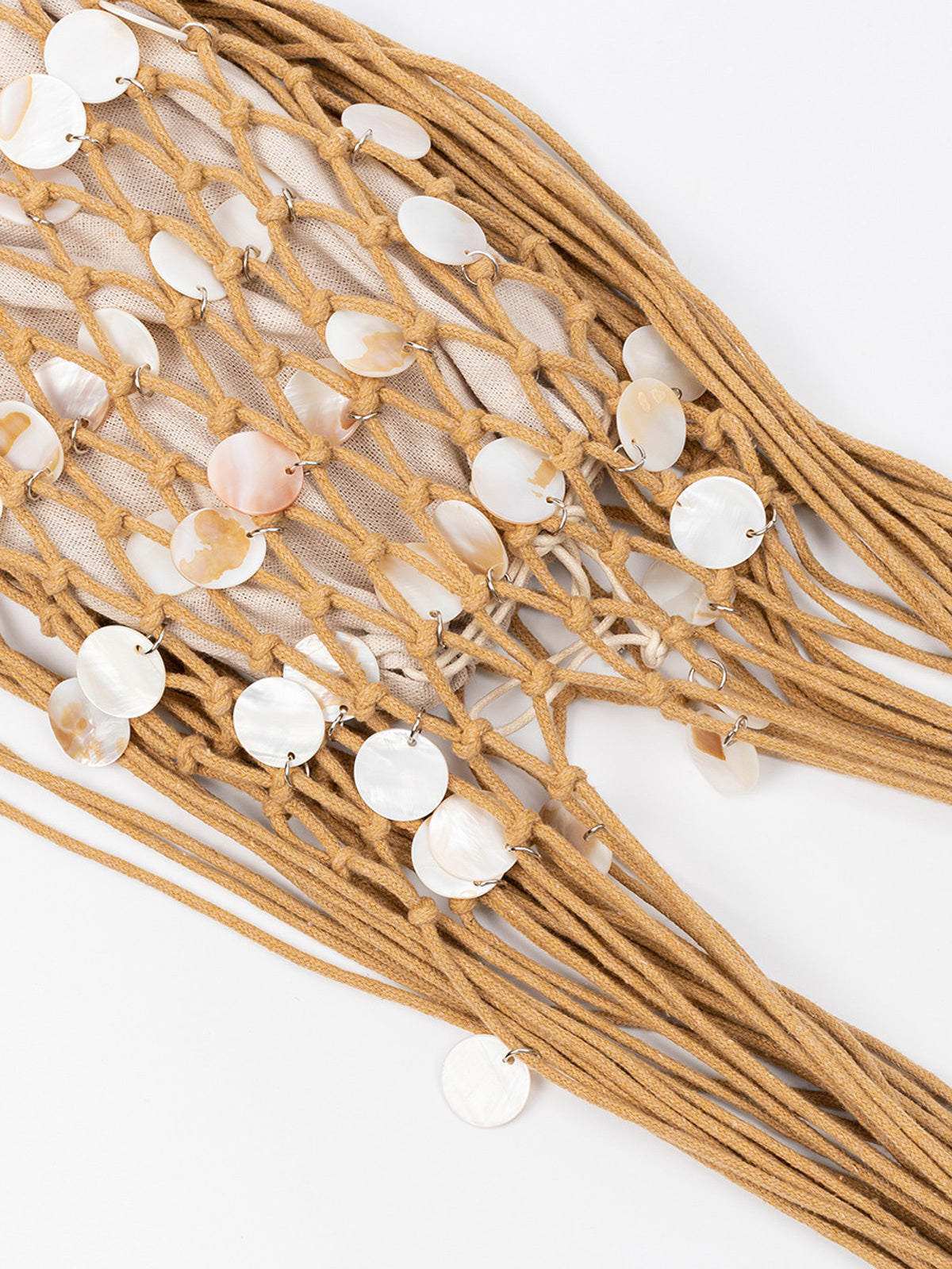 Tote Macramé con Conchas