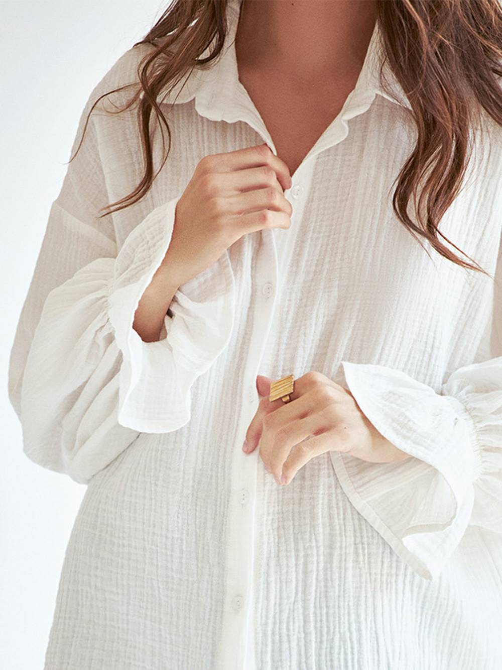 Camisa Blanca Lazo Frontal