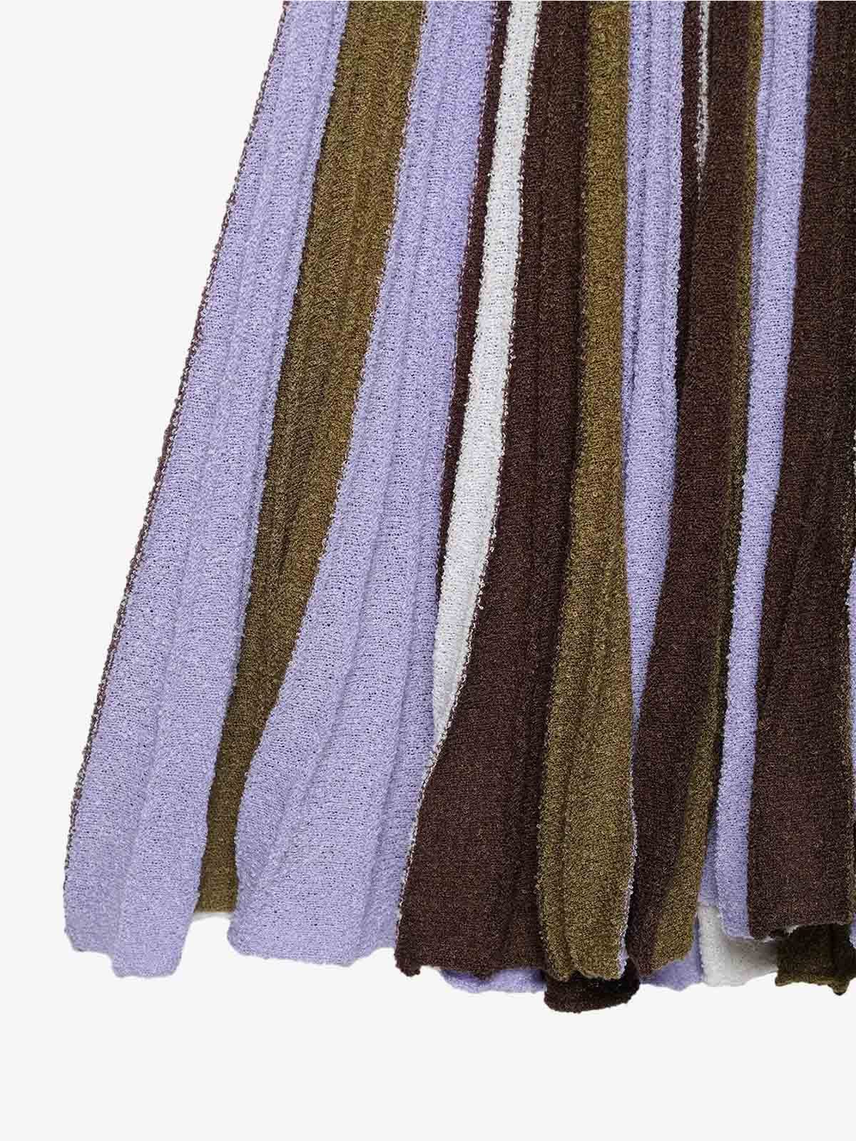 Vestido Mini de Punto a Rayas