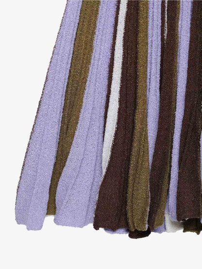 Vestido Mini de Punto a Rayas