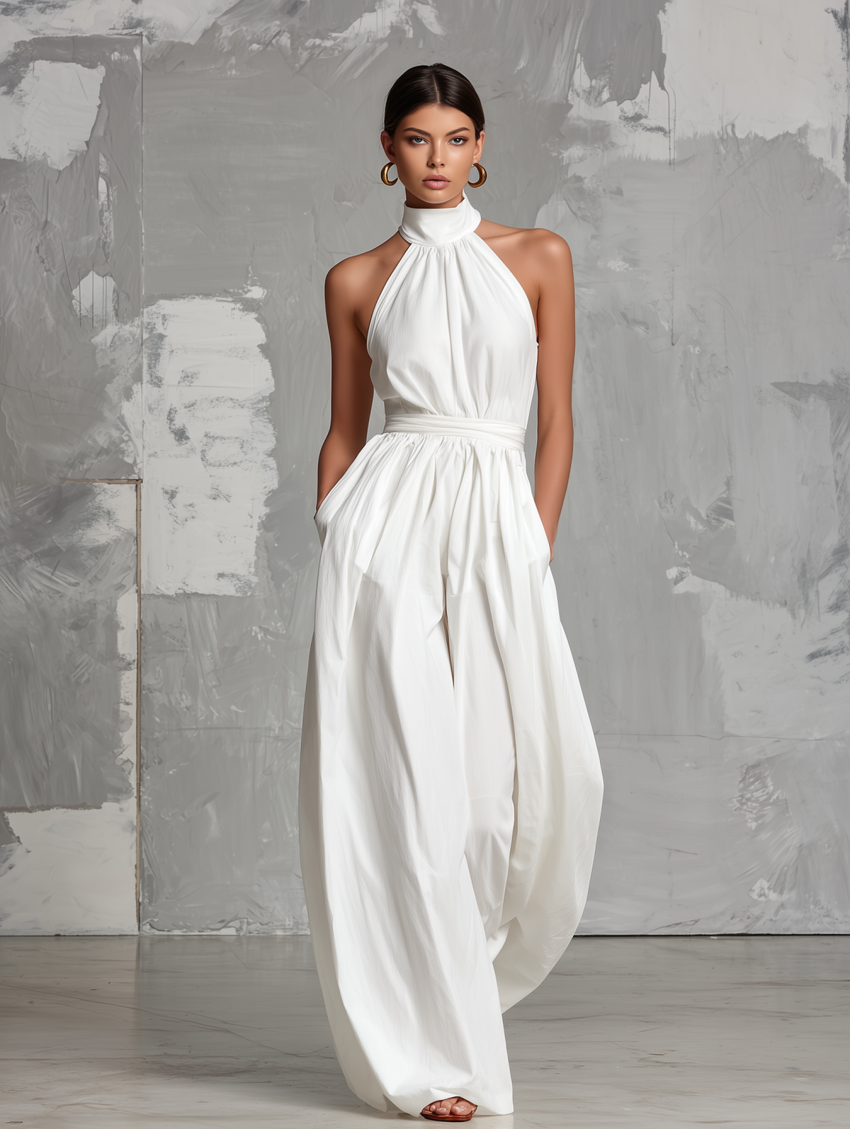 Mono Halter de Talle Alto y Pernera Ancha