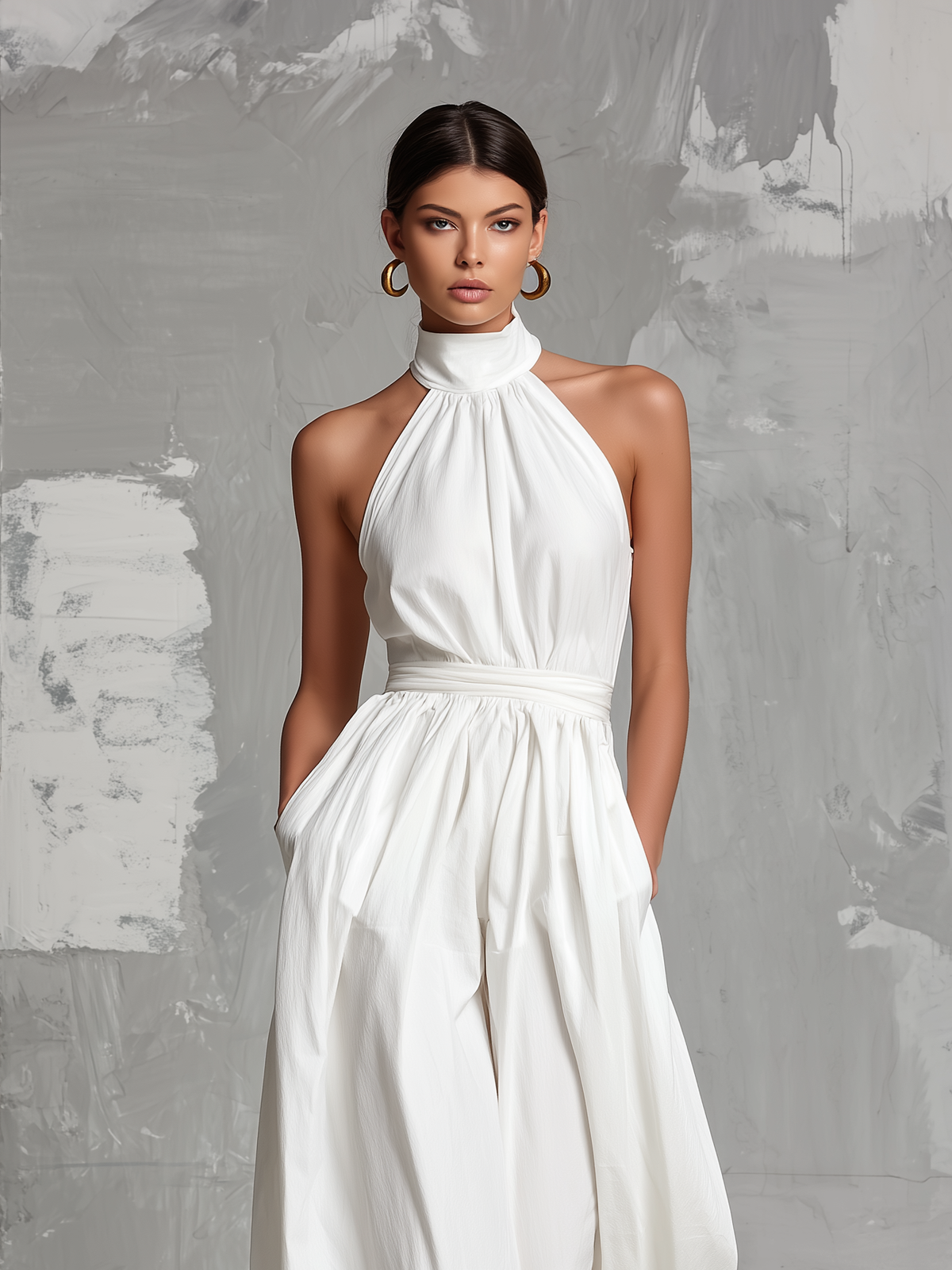 Mono Halter de Talle Alto y Pernera Ancha