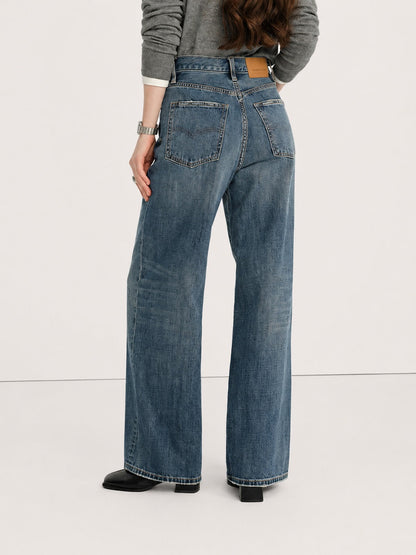 Jeans Anchos Lavado Vintage
