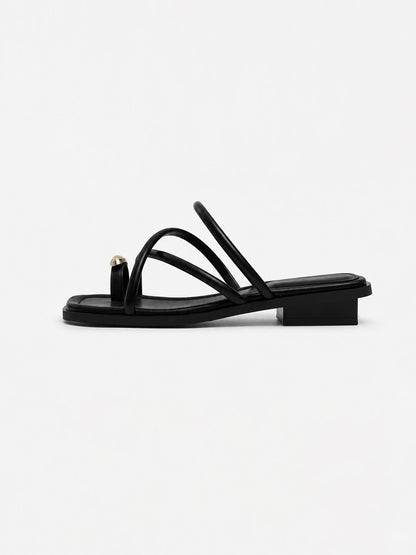 Sandalias de Tiras con Puntera Cuadrada