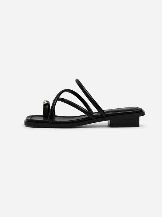 Sandalias de Tiras con Puntera Cuadrada