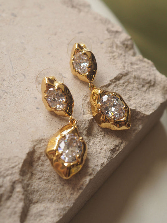 Pendientes Doble Circonita