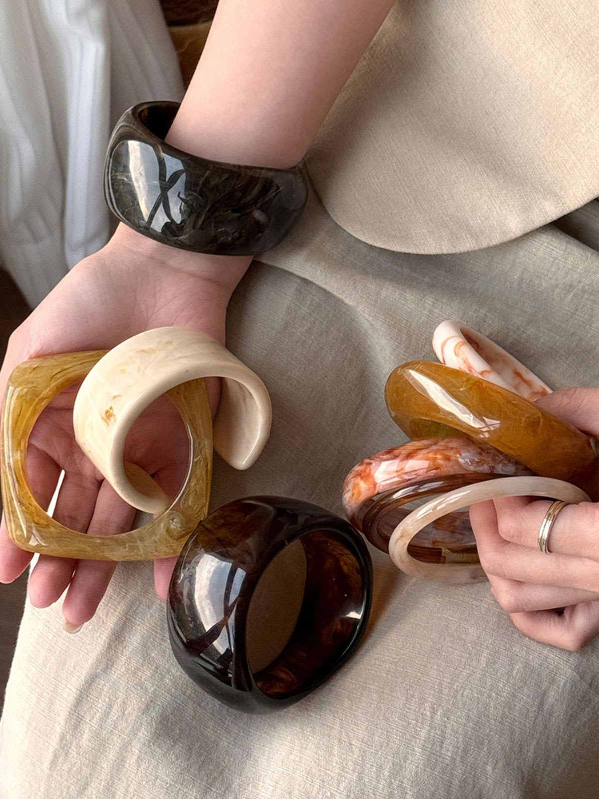 Brazalete Resina Marmoleada