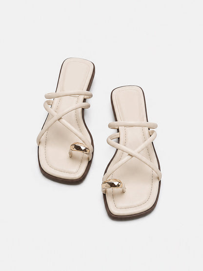 Sandalias de Tiras con Puntera Cuadrada
