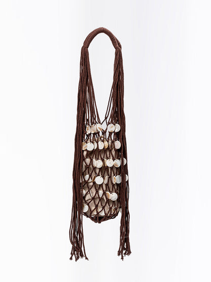 Tote Macramé con Conchas