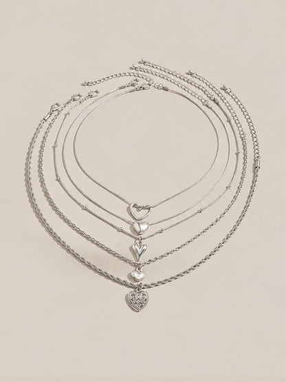 Set Collares Charm Corazón
