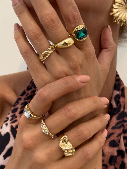Set Anillos Piedras de Color