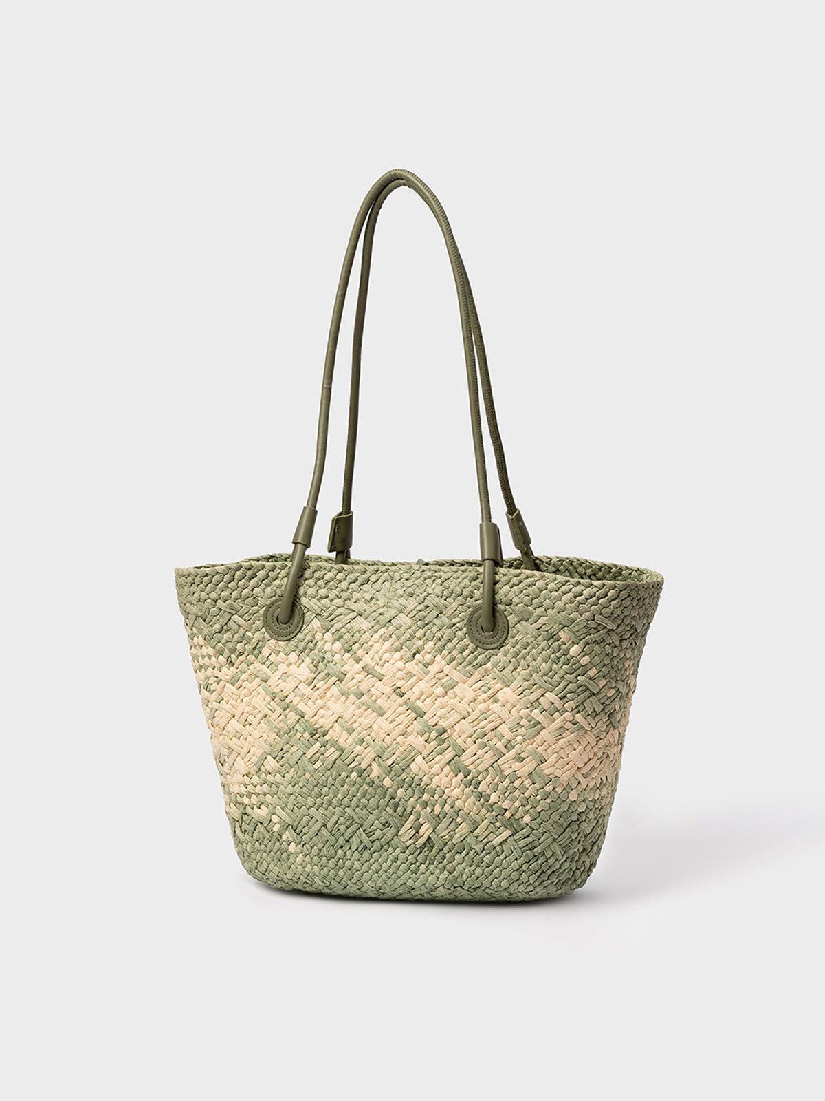 Tote Rafia Asas de Piel