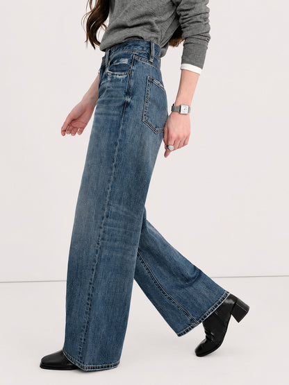 Jeans Anchos Lavado Vintage