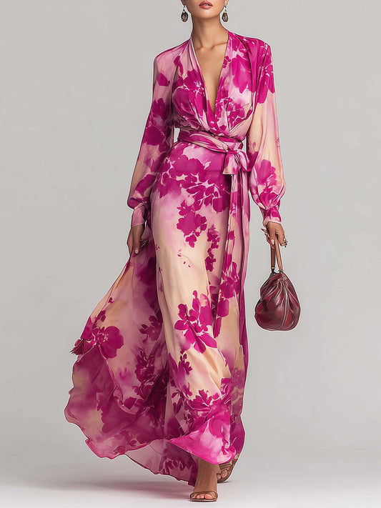 Vestido Midi Floral con Lazada