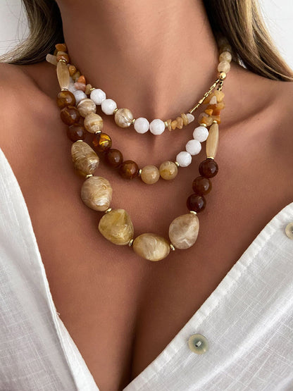Set Collares Piedra Vintage