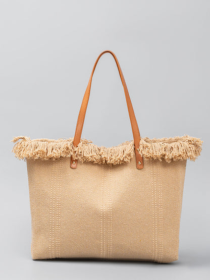 Tote Rafia con Flecos