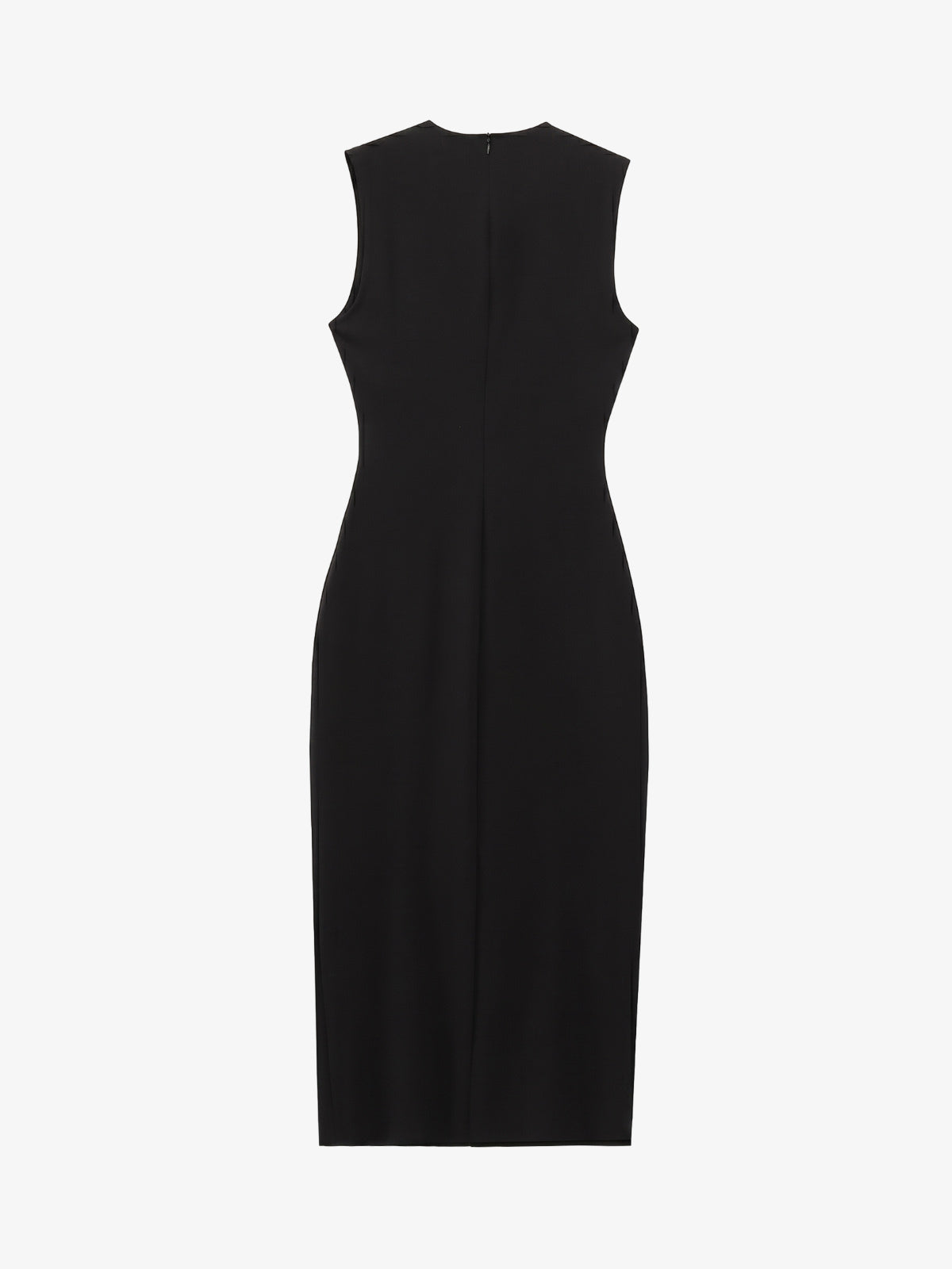 Vestido Midi Entallado con Detalle Metálico