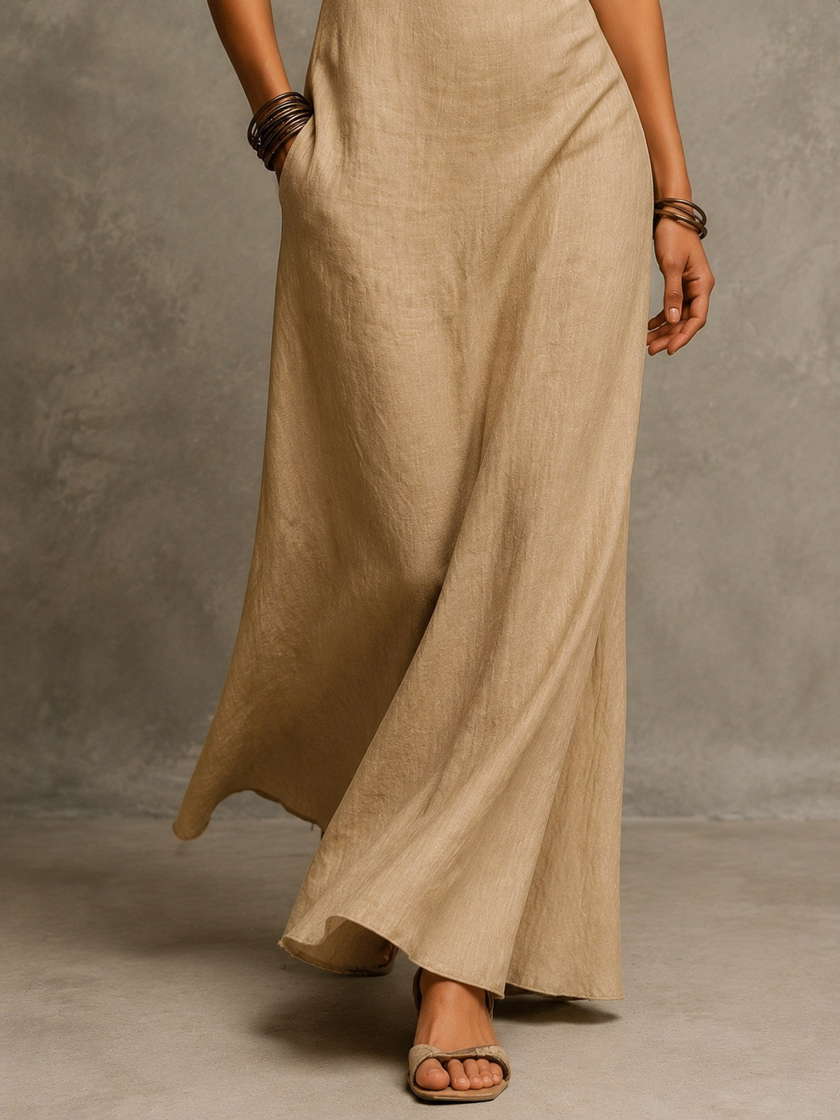Vestido Maxi Halter Entallado