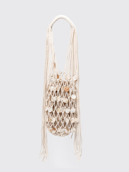 Tote Macramé con Conchas