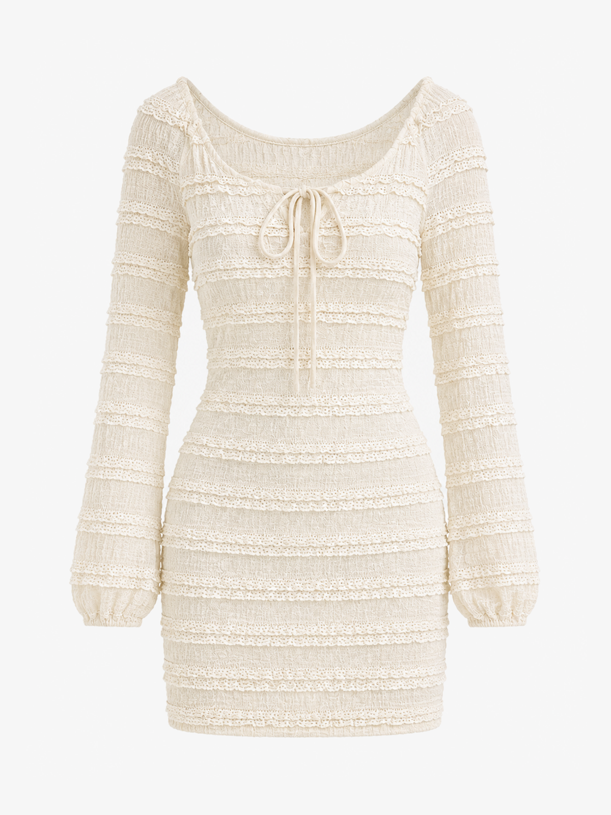 Vestido Mini Espalda Descubierta con Textura
