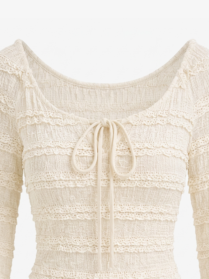 Vestido Mini Espalda Descubierta con Textura