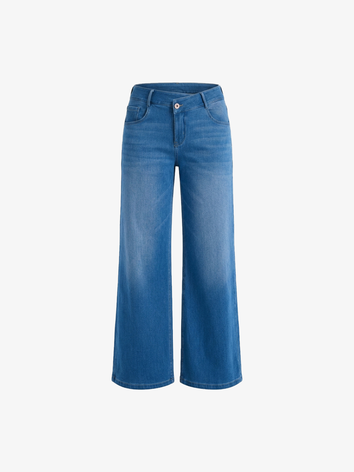 Jeans Anchos Cintura Cruzada
