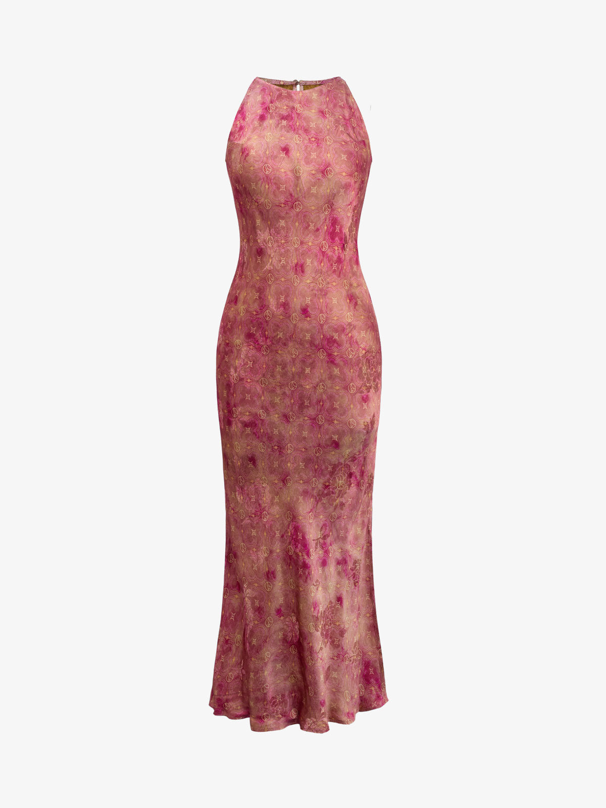 Vestido Maxi de Gasa de Seda con Bordado