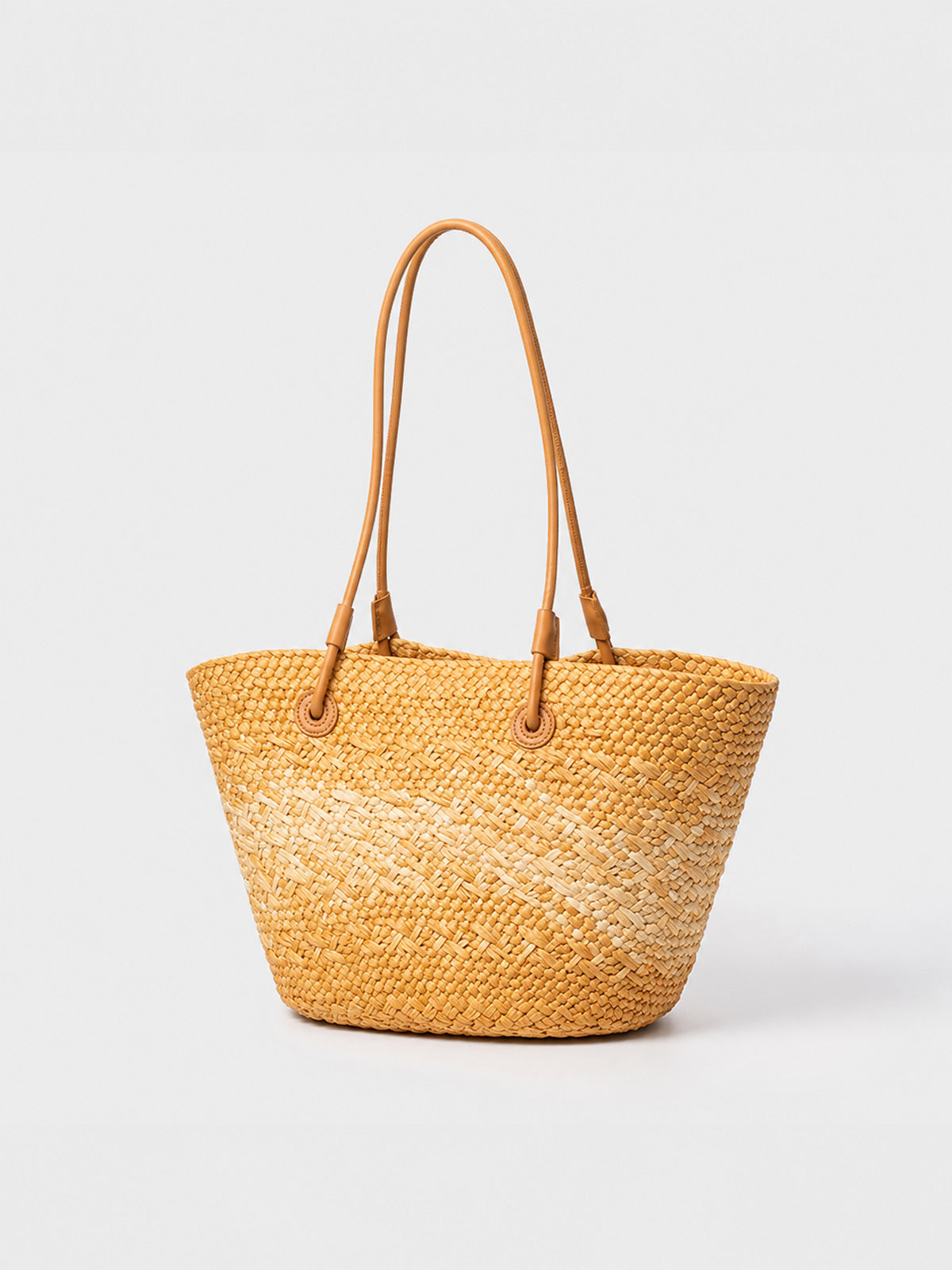 Tote Rafia Asas de Piel