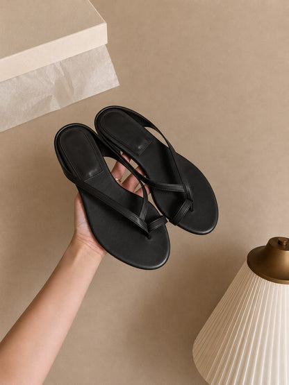 Sandalias Planas Tipo Flip-Flop Azul Claro