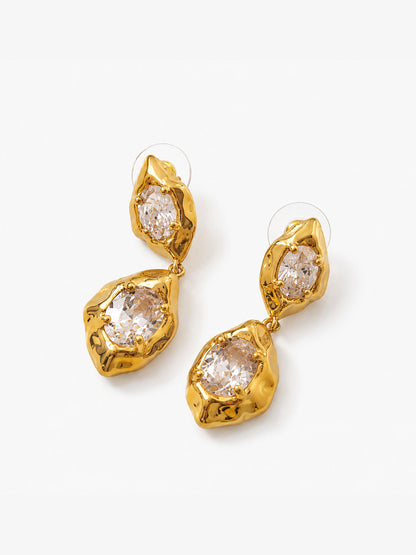 Pendientes Doble Circonita