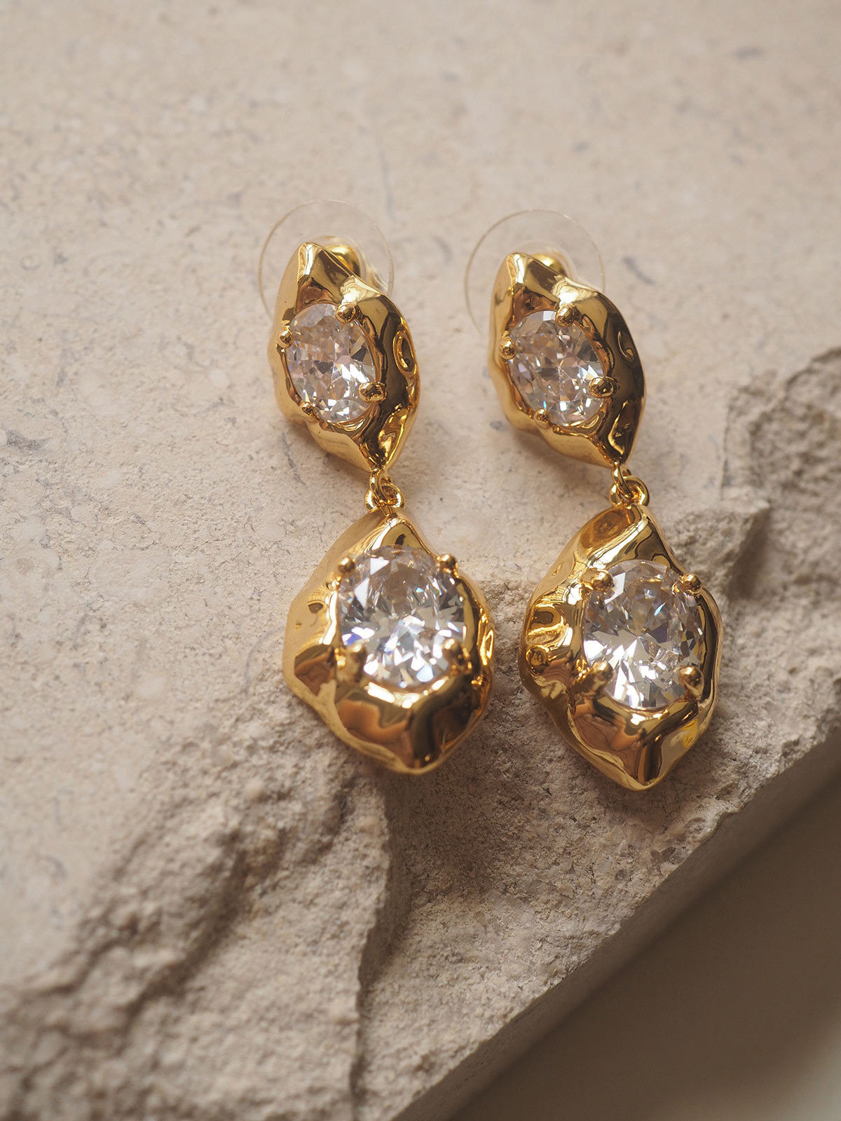 Pendientes Doble Circonita