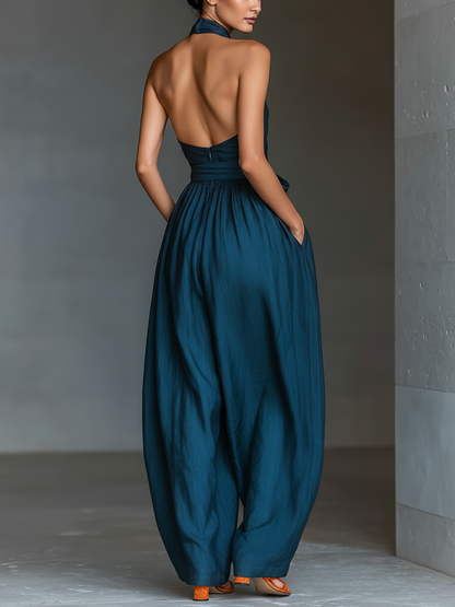 Mono Halter Cruzado con Lazada en la Cintura