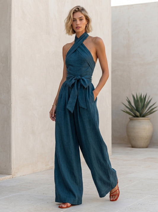 Mono Halter Cruzado con Lazada en la Cintura