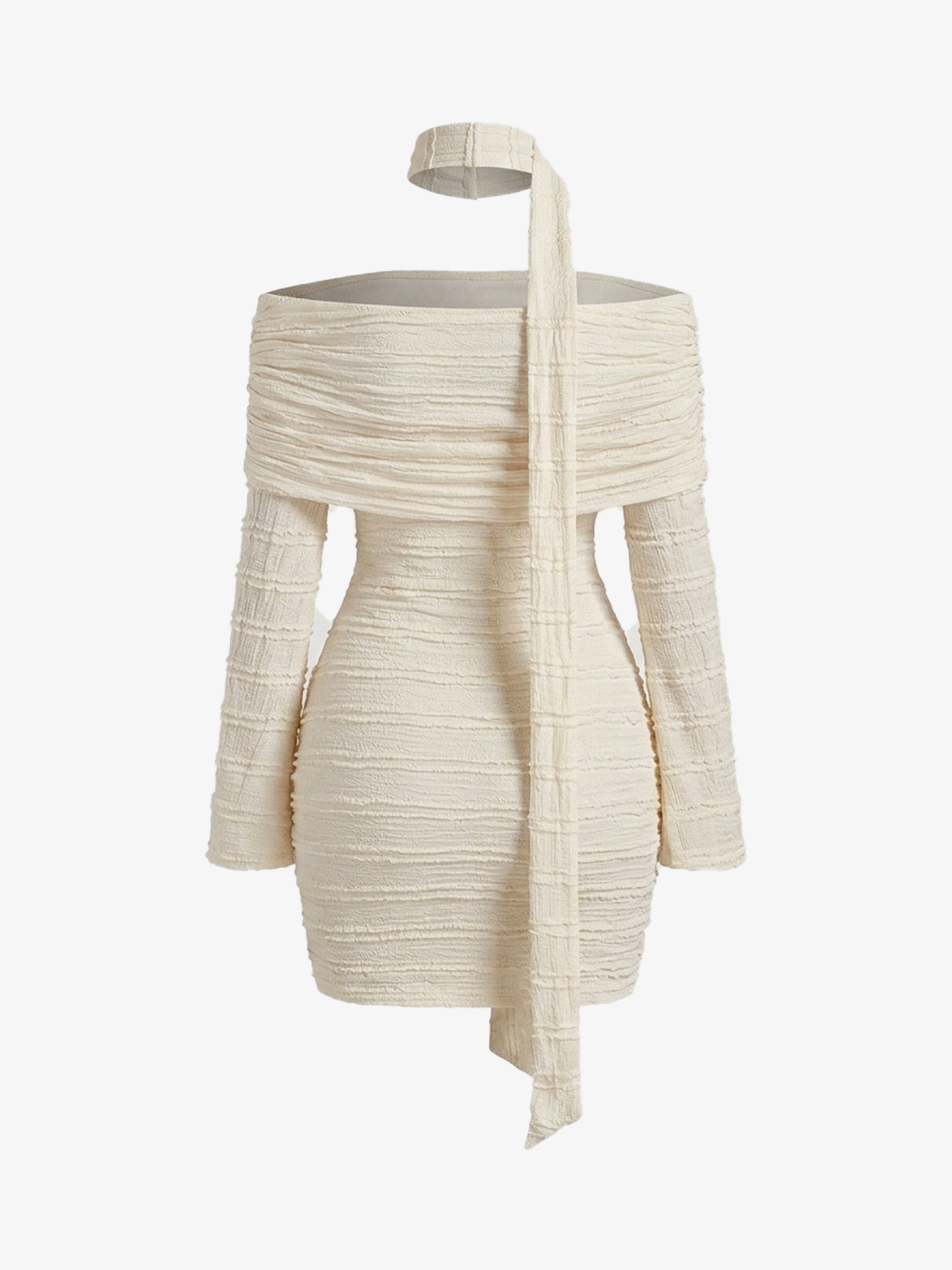 Vestido Mini Hombros Descubiertos con Escote Halter