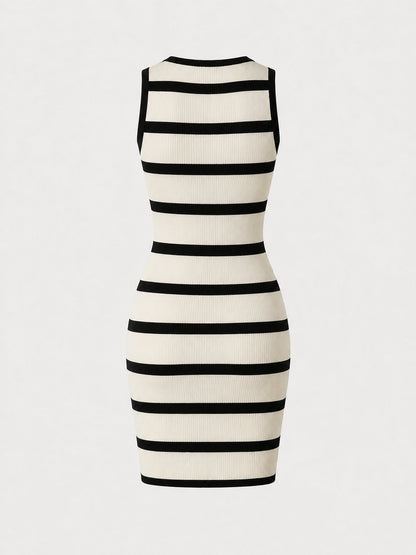 Vestido Mini Canalé con Botones