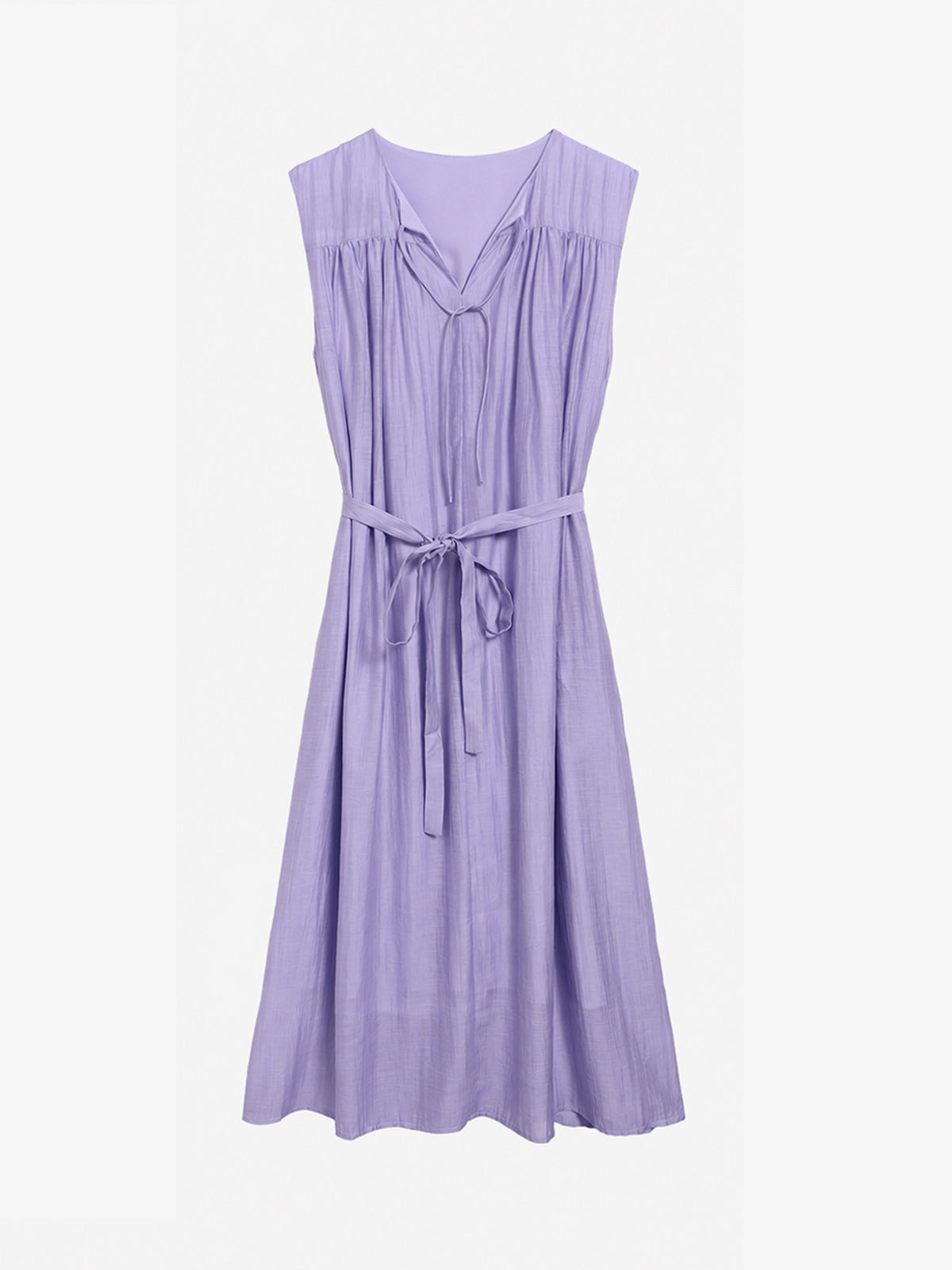 Vestido Midi Fruncido con Lazada