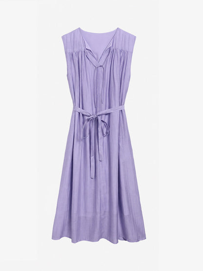 Vestido Midi Fruncido con Lazada