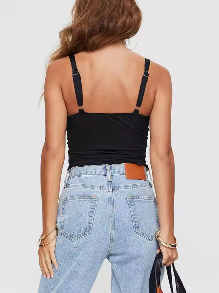 Top Corto Gris Básico